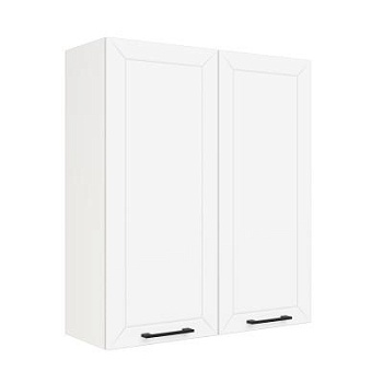 Шкаф верхний (премьер) ШВ 800Н Корпус: ЛДСП белый 16мм; фасад: фрезеровка Кельн, МДФ софт даймонд 16мм