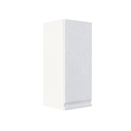 Шкаф верхний ШВ 300 Корпус: ЛДСП белый 16мм; фасад: фрезеровка Бруклин, МДФ бетон белый 16мм