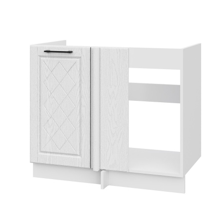 Шкаф нижний угловой  ШНУП 1000 Барселона белый массив (МДФ 16мм МС София)