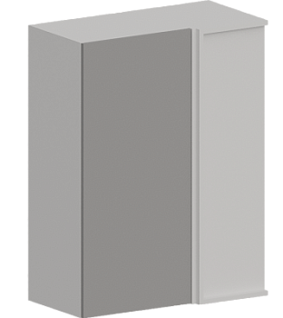 Шкаф верхний высокий, угловой ШВУ 709 Гарден Лайт грей