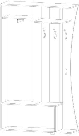 Прихожая Катрин Ясень Шимо комбинированный