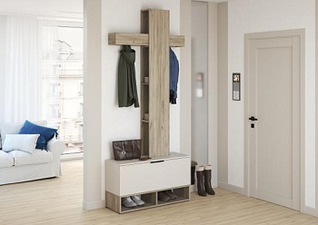 БОХО Прихожая Корпус - Дуб Крафт серый  Фасад ЛДСП - Кашемир 5981 BS