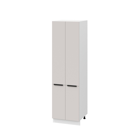 Пенал П600-22 Корпус: ЛДСП белый 16мм; фасад: фрезеровка Оливия, МДФ моно керамика 16 мм