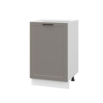 Шкаф нижний ШН 500 Корпус: ЛДСП белый 16мм; фасад: фрезеровка Диада, МДФ лофт кварц 16 мм