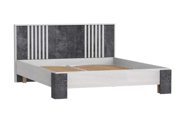 Марракеш Кровать 1600 Анкор светлый / Цемент темный