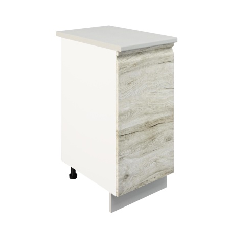 Шкаф нижний ШН 400 Корпус: ЛДСП белый 16мм; фасад: фрезеровка Бруклин, МДФ клен скандинавский 16 мм Шкаф нижний ШН 400 Корпус: ЛДСП белый 16мм; фасад: фрезеровка Бруклин, МДФ клен скандинавский 16 мм