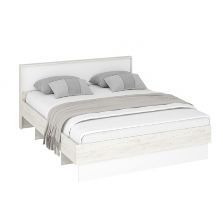 мс для спальни Дублин КР-160 дуб крафт белый/белый+дуб крафт белый