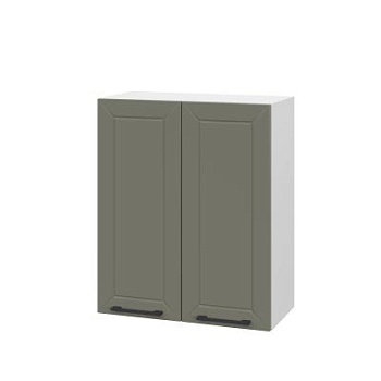 Шкаф верхний ШВ 600 Корпус: ЛДСП белый 16мм; фасад: фрезеровка Кельн, МДФ софт лайт хаки 16 мм Шкаф верхний ШВ 600 Корпус: ЛДСП белый 16мм; фасад: фрезеровка Кельн, МДФ софт лайт хаки 16 мм