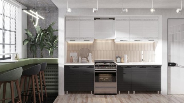 Кухня Марта 2м Белый / Графит Кухня Марта 2м Белый / Графит