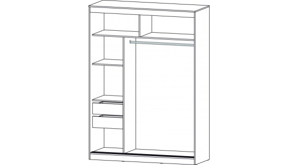 Шкаф купе Соната 1,6 м. Анкор светлый