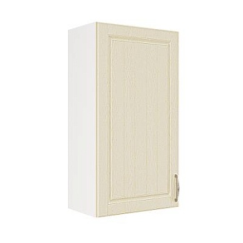 Шкаф верхний (премьер) ШВ 500Н Корпус: ЛДСП белый 16мм; фасад: фрезеровка Лондон, МДФ дуб крем 16мм