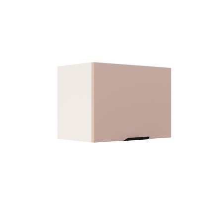 Шкаф верхний горизонтальный ШВГ 500 Корпус: ЛДСП белый 16мм; фасад: фрезеровка Норд, МДФ софт латте 16 мм