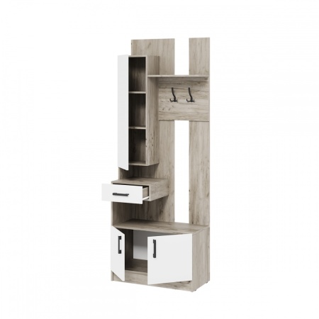 мс для прихожей Вега ВШ-1 Дуб крафт серый / Белый