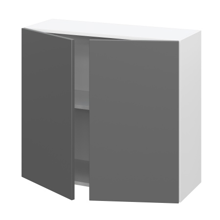 Шкаф верхний ШВ 800 Барселона белый массив (МДФ 16мм МС София)