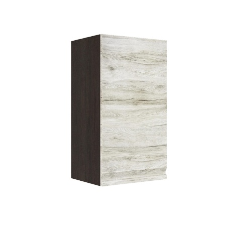 Шкаф верхний ШВ 400 Корпус: ЛДСП венге 16мм; фасад: фрезеровка Бруклин, МДФ клен скандинавский 16 мм