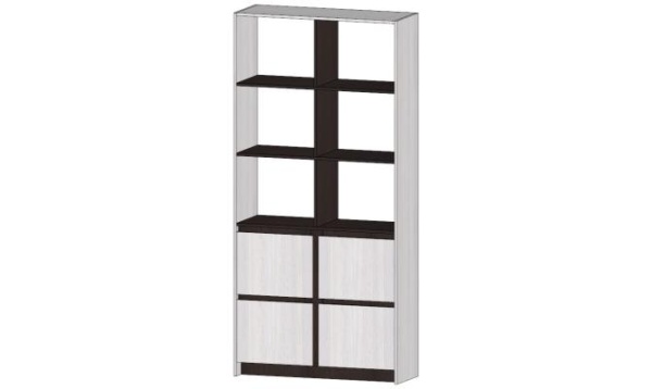 Бостон Стеллаж большой Анкор светлый / Венге