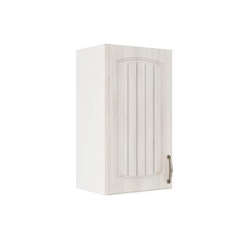 Шкаф верхний ШВ 400 Корпус: ЛДСП белый 16мм; фасад: фрезеровка Гренада, МДФ сандал 16мм