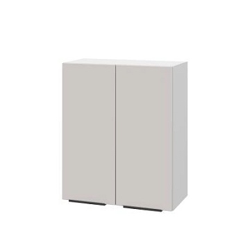 Шкаф верхний ШВ 600 Корпус: ЛДСП белый 16мм; фасад: фрезеровка Оливия, МДФ моно керамика 16 мм