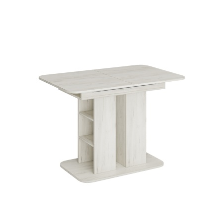 Стол обеденный раздвижной Оливер-04 Дуб крафт белый/дуб крафт белый