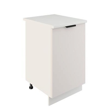 Шкаф нижний ШН 500 Корпус: ЛДСП белый 16мм; фасад: фрезеровка Норд, МДФ софт пломбир 16 мм Шкаф нижний ШН 500 Корпус: ЛДСП белый 16мм; фасад: фрезеровка Норд, МДФ софт пломбир 16 мм