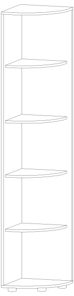 Стеллаж угловой Ральф Анкор светлый