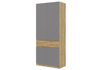 БОСТОН ШК-001 Шкаф 2-ств. ЛДСП (Комплект) Дуб Крафт золотой / Шифер серый
