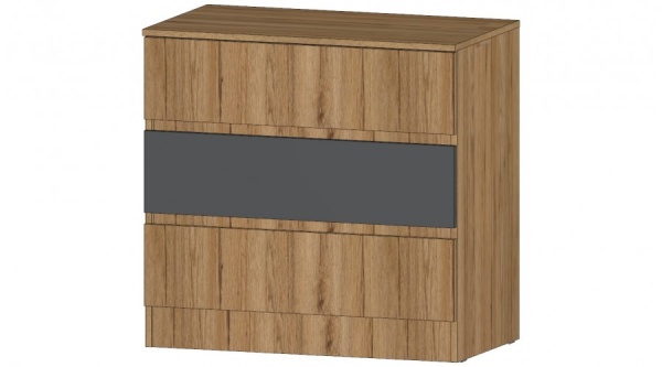 Ленора Комод 3 ящика Дуб вотан / Графит