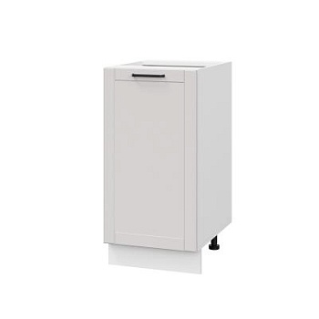 Шкаф нижний ШН 400 Корпус: ЛДСП белый 16мм; фасад: фрезеровка Диада, МДФ лофт крем 16 мм