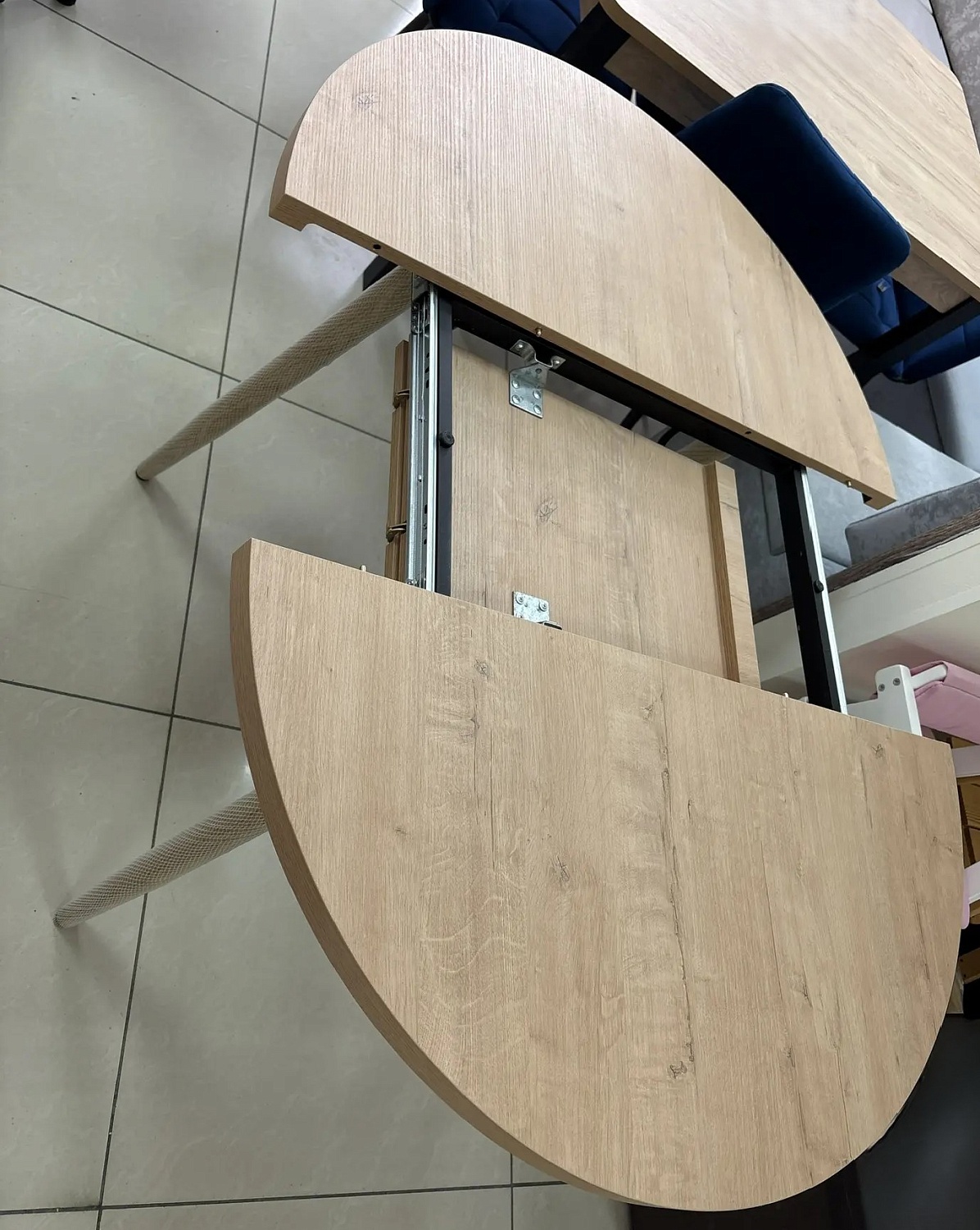 Стол Поло 32 CRAFT М бабочка, ЛДСП (900/300) Бунратти / черный/ПВХ Бунратти