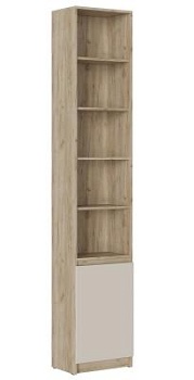 БОСТОН Стеллаж СЖ-001 ЛДСП (Комплект) Корпус - Дуб Крафт серый  Фасад ЛДСП - Кашемир 5981 BS