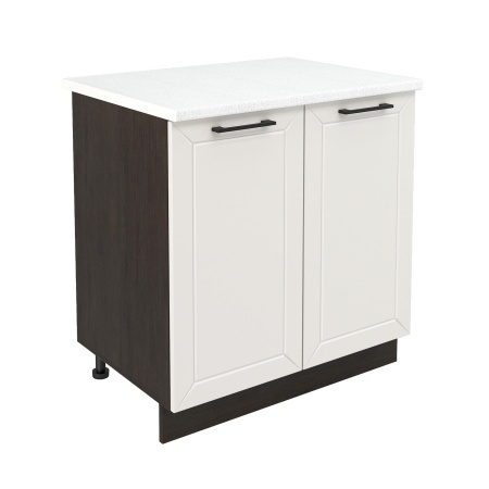 Шкаф нижний ШН 800 Корпус: ЛДСП венге 16мм; фасад: фрезеровка Кельн, МДФ софт айвори 16 мм