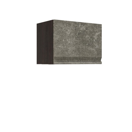 Шкаф верхний горизонтальный ШВГ 500 Корпус: ЛДСП венге 16мм; фасад: фрезеровка Бруклин, МДФ бетон коричневый 16мм