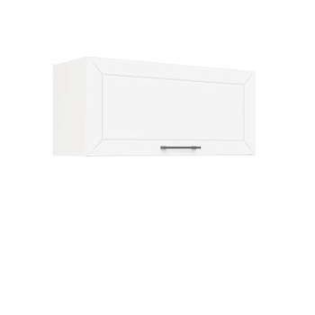 Шкаф верхний горизонтальный ШВГ 800 Корпус: ЛДСП белый 16мм; фасад: фрезеровка Кельн, МДФ софт даймонд 16мм