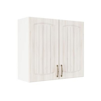 Шкаф верхний ШВ 800 Корпус: ЛДСП белый 16мм; фасад: фрезеровка Гренада, МДФ сандал 16мм