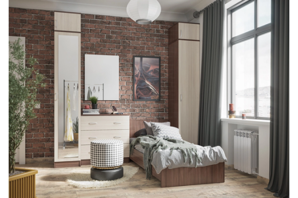 мс для спальни Ронда А-1/РАСПРОДАЖА ясень шимо темный/ясень шимо светлый