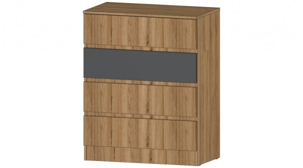 Ленора Комод 4 ящика Дуб вотан / Графит