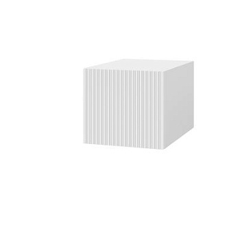 Шкаф верхний  антресоль ШВА 400 Корпус: ЛДСП белый 16мм; фасад: фрезеровка Норд Line, МДФ софт пломбир 16 мм