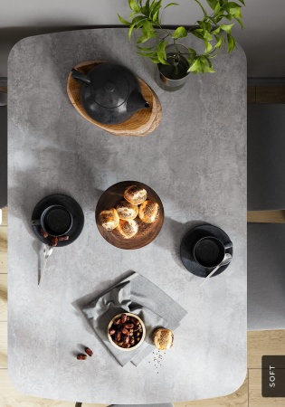 Стол Альт 1100х700/300, раздвижной, ЛДСП, В7 Цемент светлый / Хром