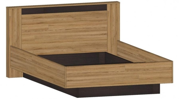 Бостон Кровать 1400 Дуб вотан / Венге
