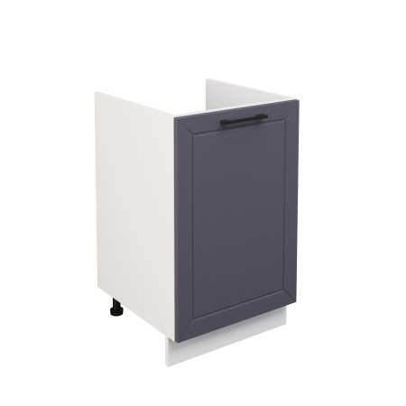 Шкаф нижний под мойку ШНМ 500 Корпус: ЛДСП белый 16мм; фасад: фрезеровка Кельн, МДФ софт смок 16мм