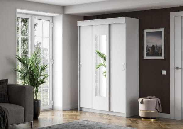 шкаф-купе Бассо Белый / Белый