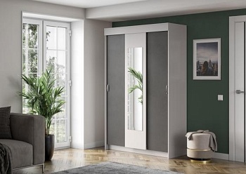 шкаф-купе Бассо Серый / Серый графит шкаф-купе Бассо Серый / Серый графит