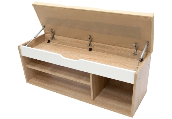 ЭВА Банкетка_БК-001 (длина 1000мм) Дуб сонома светлый / Белый