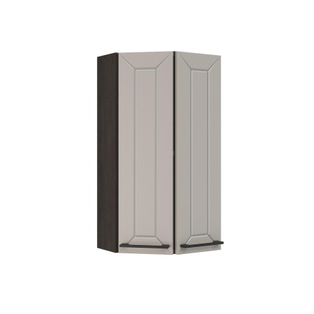 Шкаф верхний торцевой ШВТ 360 Корпус: ЛДСП венге 16мм; фасад: фрезеровка Кельн, МДФ софт тоффи 16мм