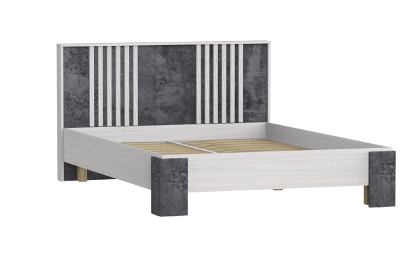 Марракеш Кровать 1400 Анкор светлый / Цемент темный