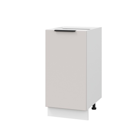 Шкаф нижний ШН 400 Корпус: ЛДСП белый 16мм; фасад: фрезеровка Оливия, МДФ моно керамика 16 мм