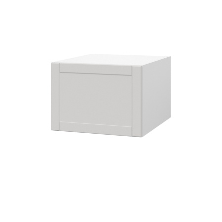 Шкаф верхний  антресоль ШВА 500 Корпус: ЛДСП белый 16мм; фасад: фрезеровка Диада, МДФ лофт крем 16 мм