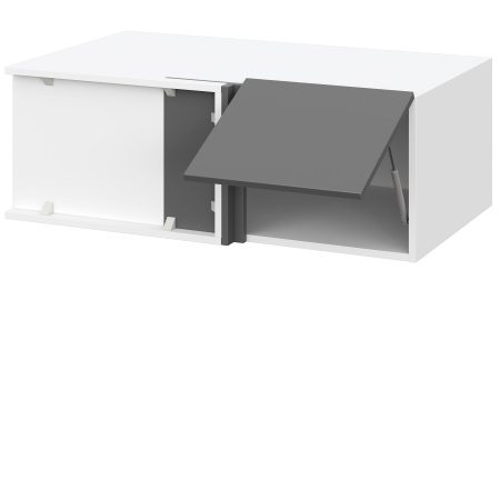 Шкаф верхний угловой антресоль ШВУА 1000 Барселона белый массив (МДФ 16мм МС София)