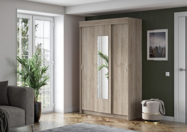 шкаф-купе Бассо Дуб крафт серый / Дуб крафт серый