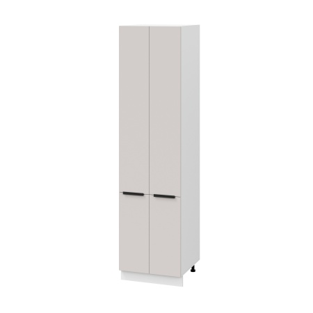 Пенал (премьер) П600Н-22 Корпус: ЛДСП белый 16мм; фасад: фрезеровка Оливия, МДФ моно керамика 16 мм